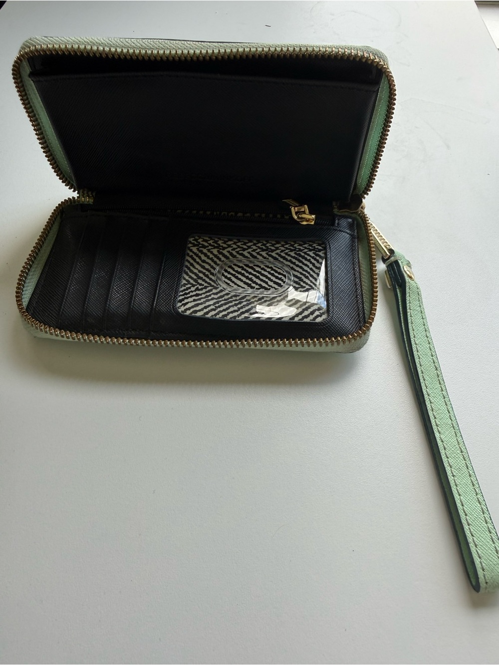 Rebecca Minkoff Mint Green Studded Wristlet Clutch - Picture 2 of 3